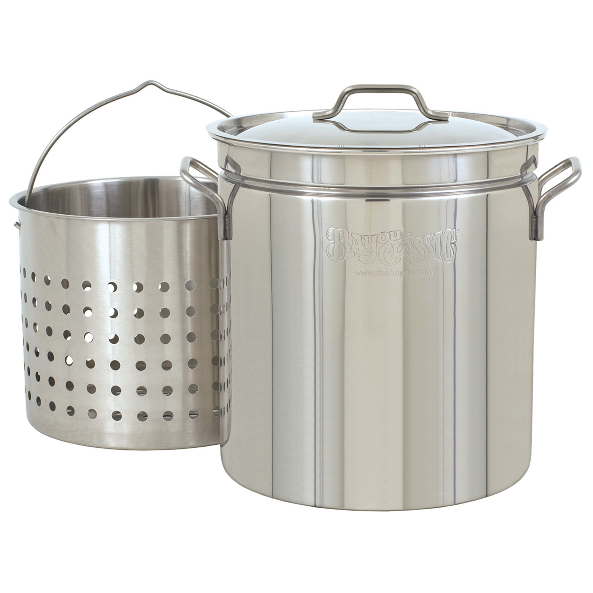 36-qt Stainless Stockpot with Basket