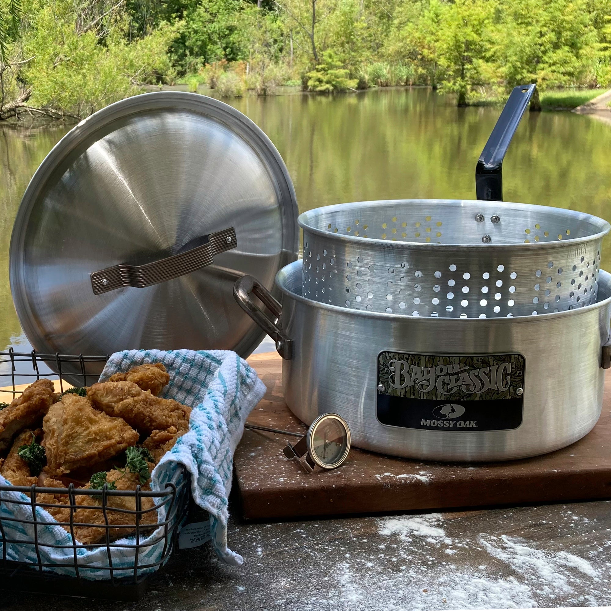 Mossy Oak 14-qt Aluminum Fry Pot with Lid