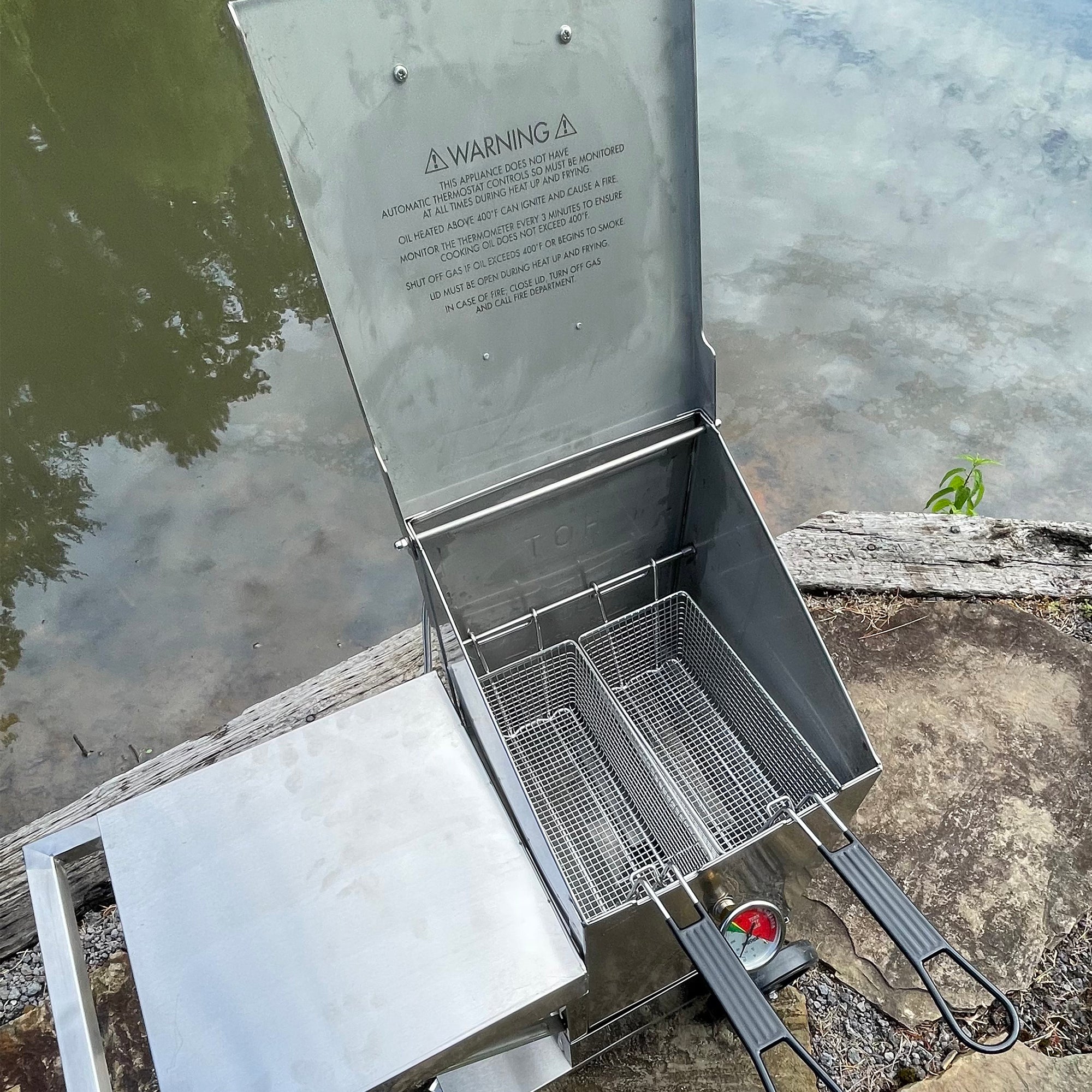 4-gal Stainless Bayou® Fryer with Cart