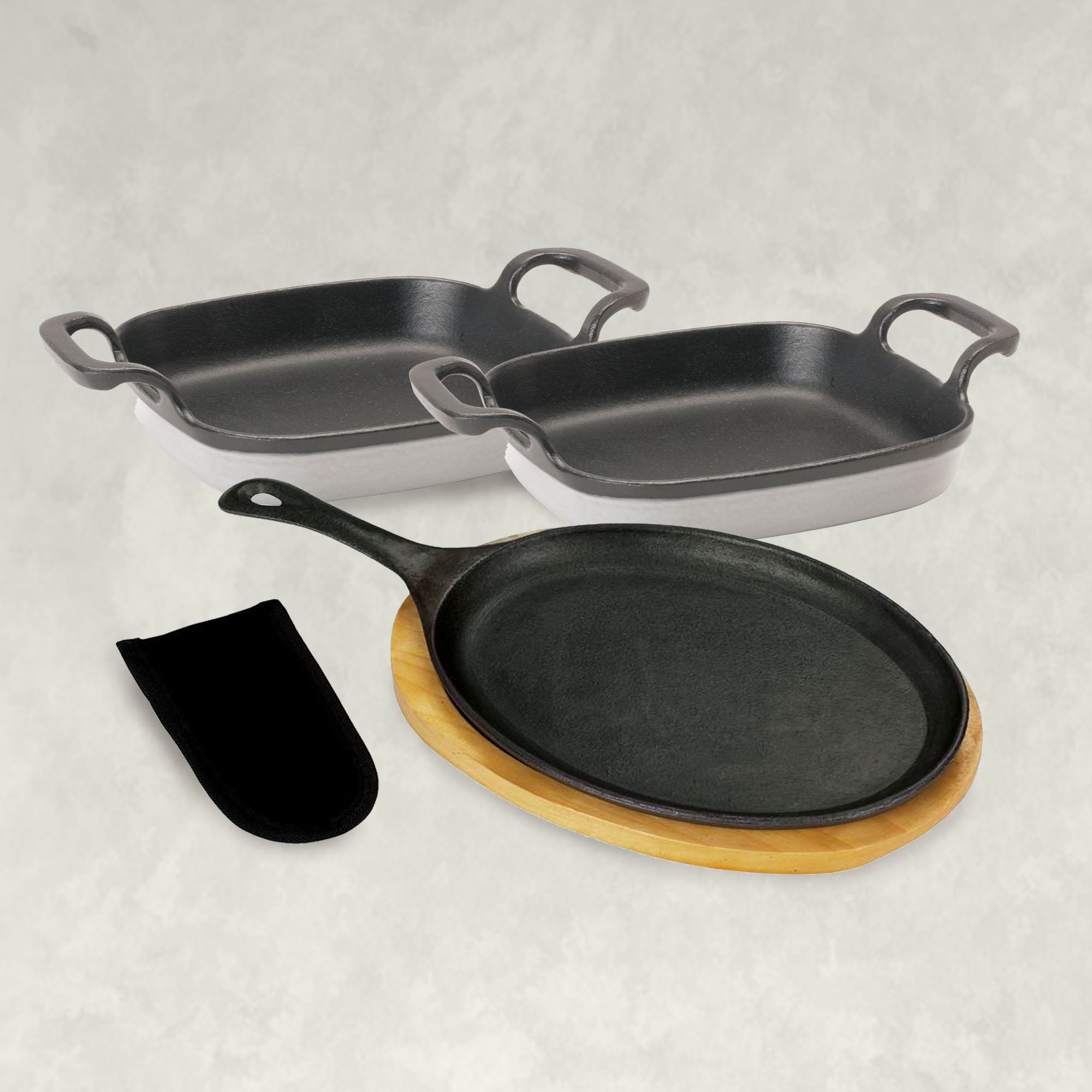 Single Fajita Pan Set, Weathered Gray