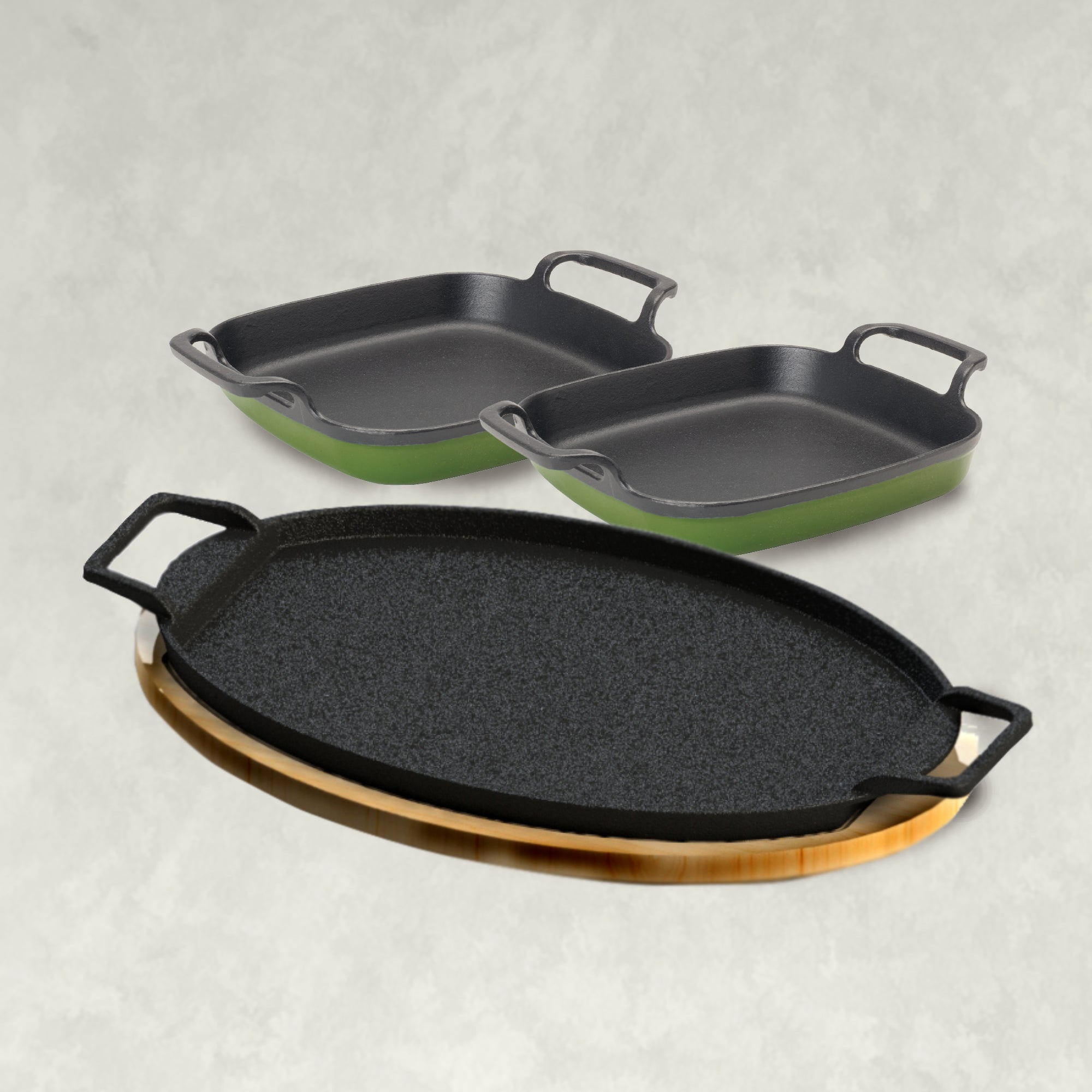 Fiesta Fajita Pan Set, cypress green