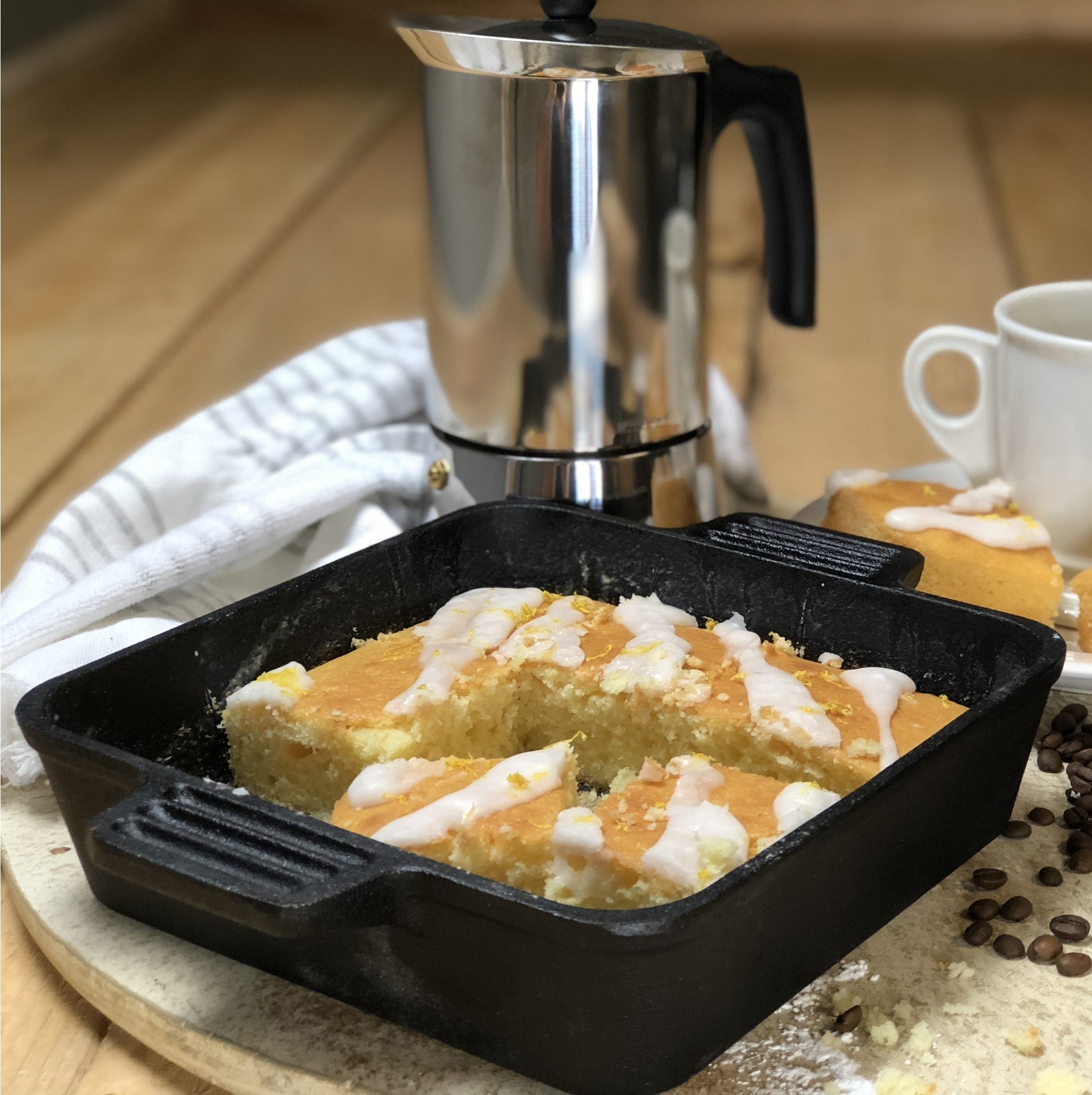 8-in Cast Iron Square Cake Pan
