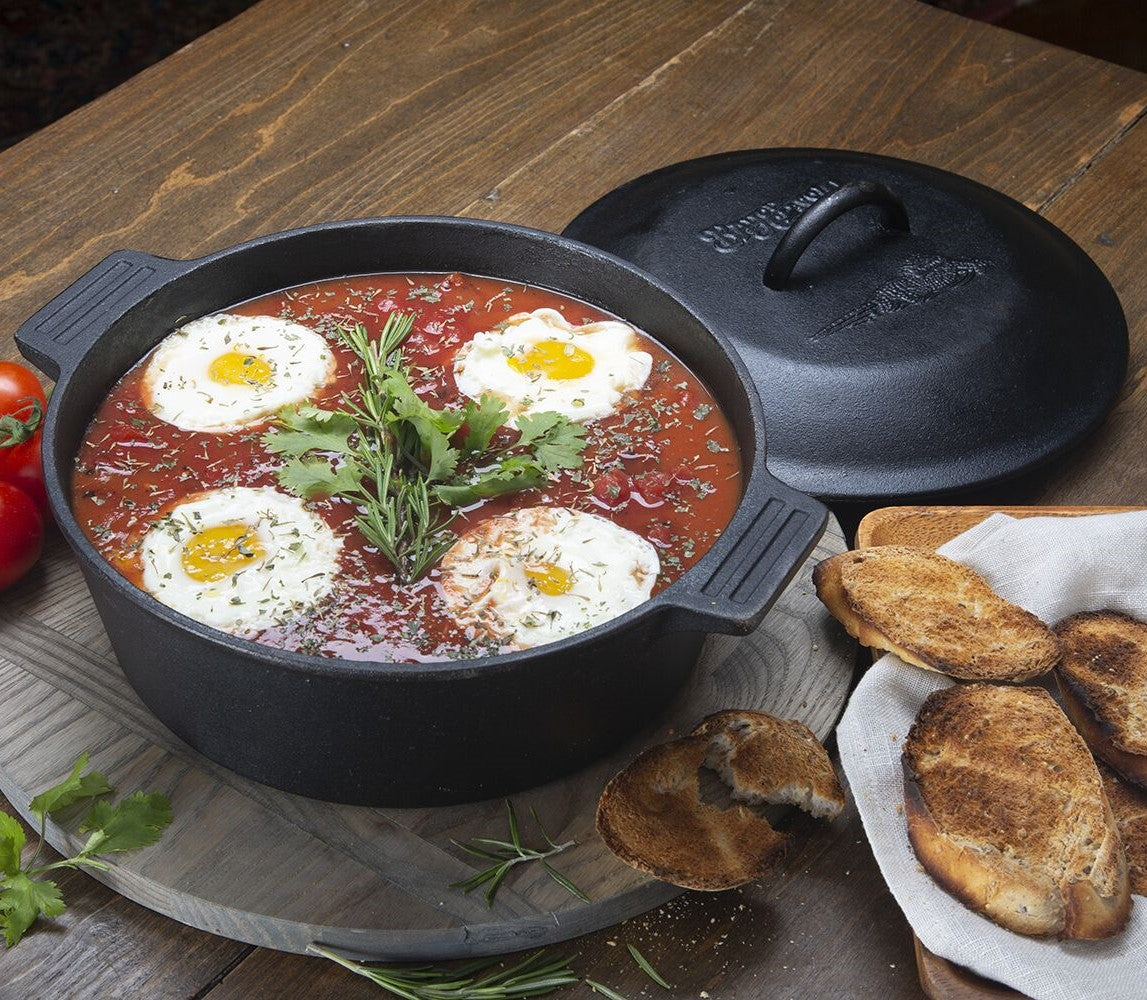 4-qt Cast Iron Covered Pot