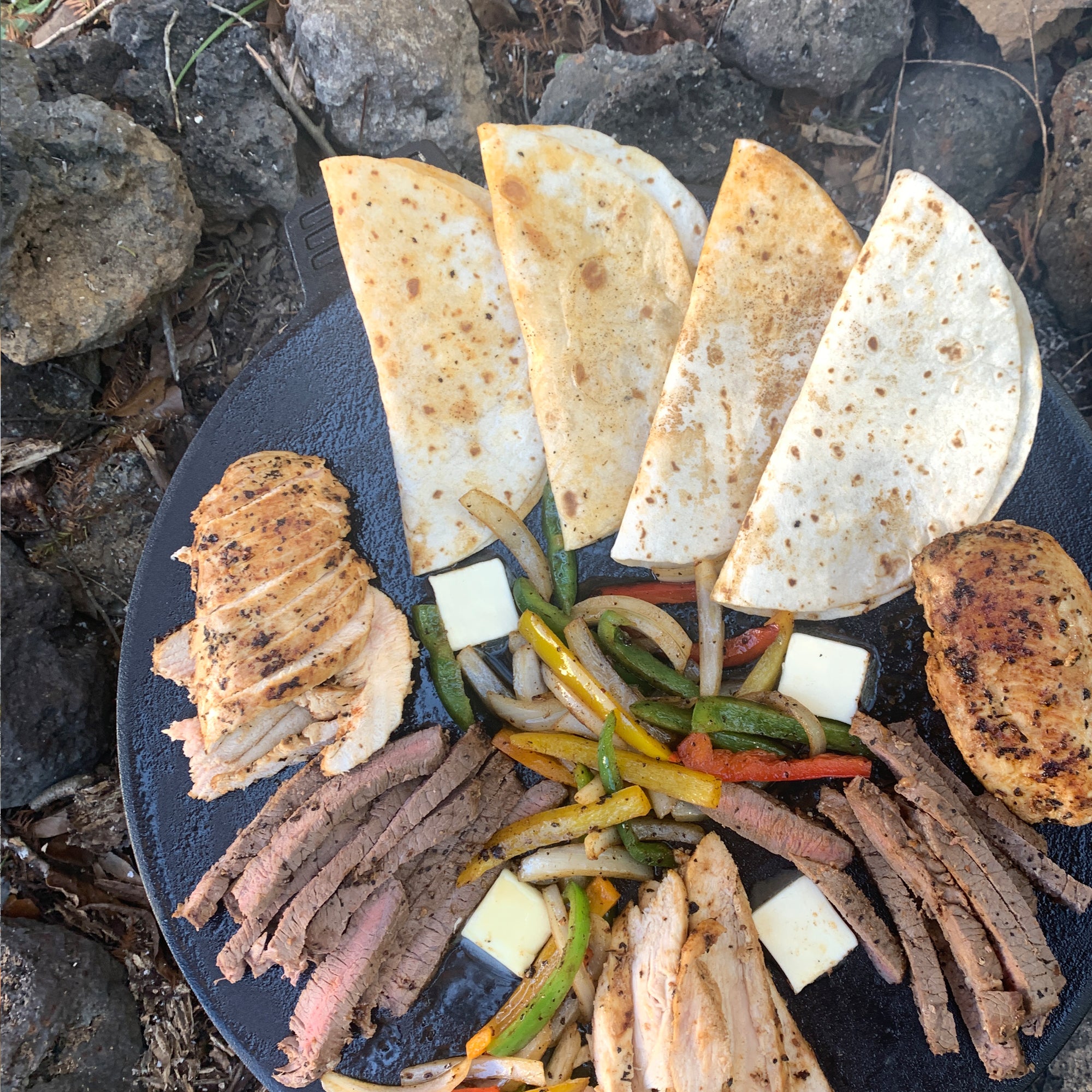 Single Fajita Pan Set, Weathered Gray