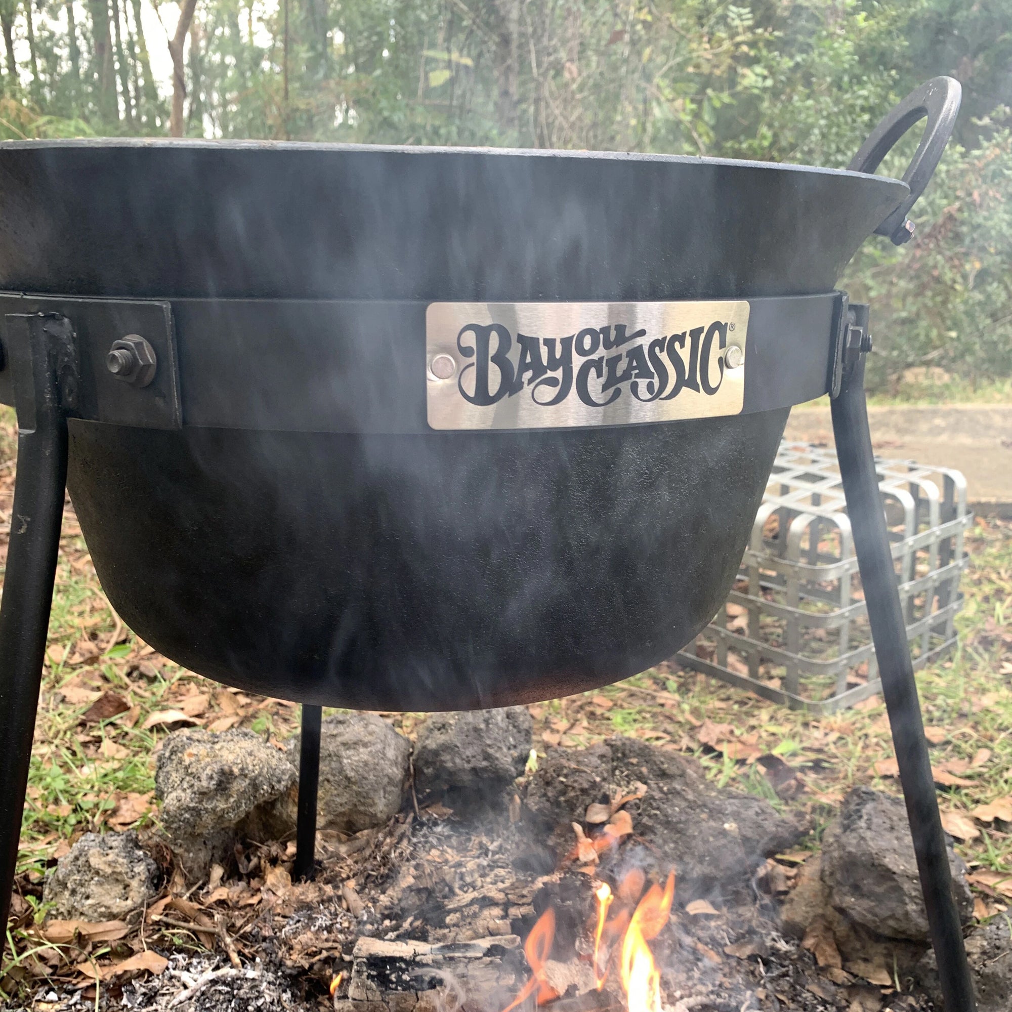 20-qt Cast Iron Gypsy Kettle with Stand
