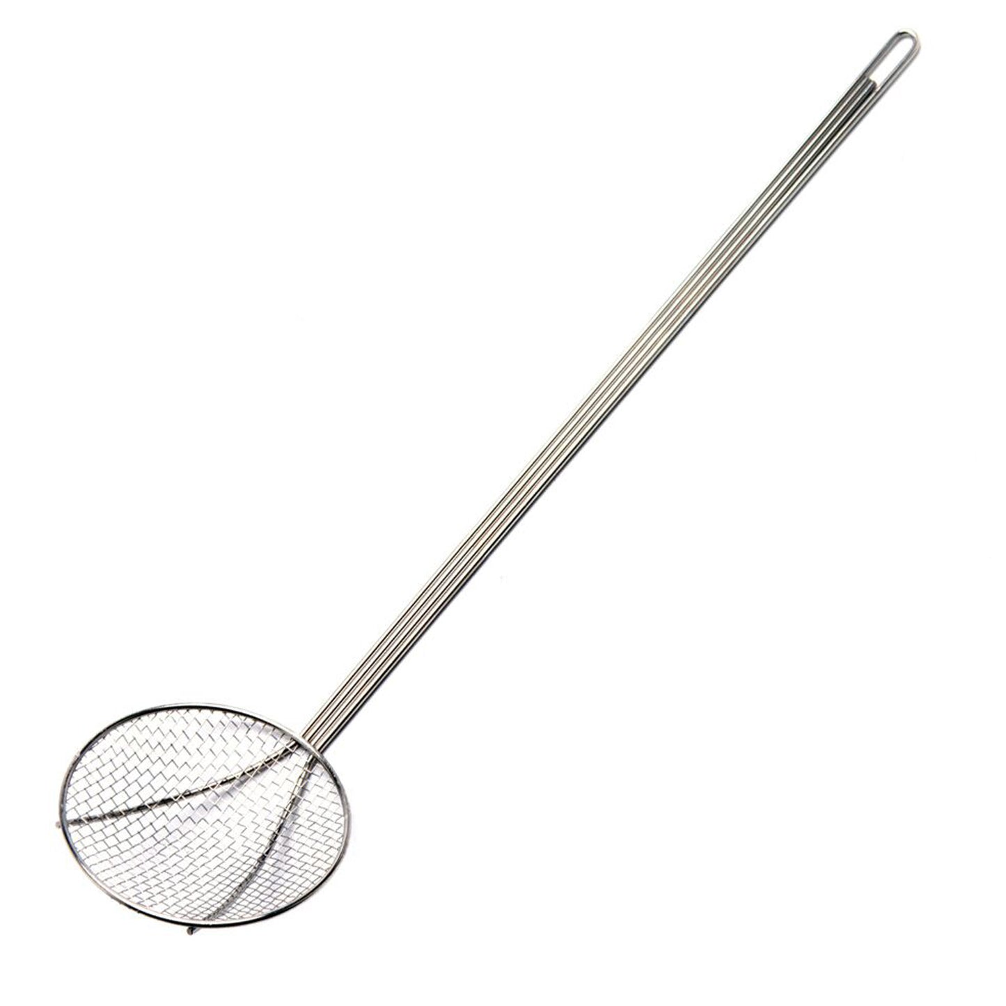 Mesh skimmer with a 36-in handle on a white background.