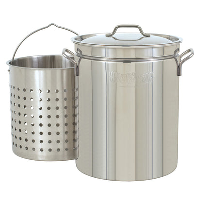44-qt Stainless Stockpot with Basket