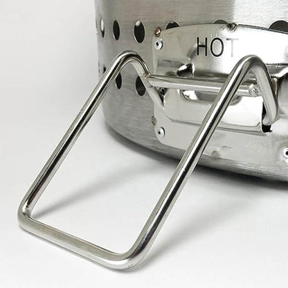 Close up image of Stainless Basket helper handle on white background