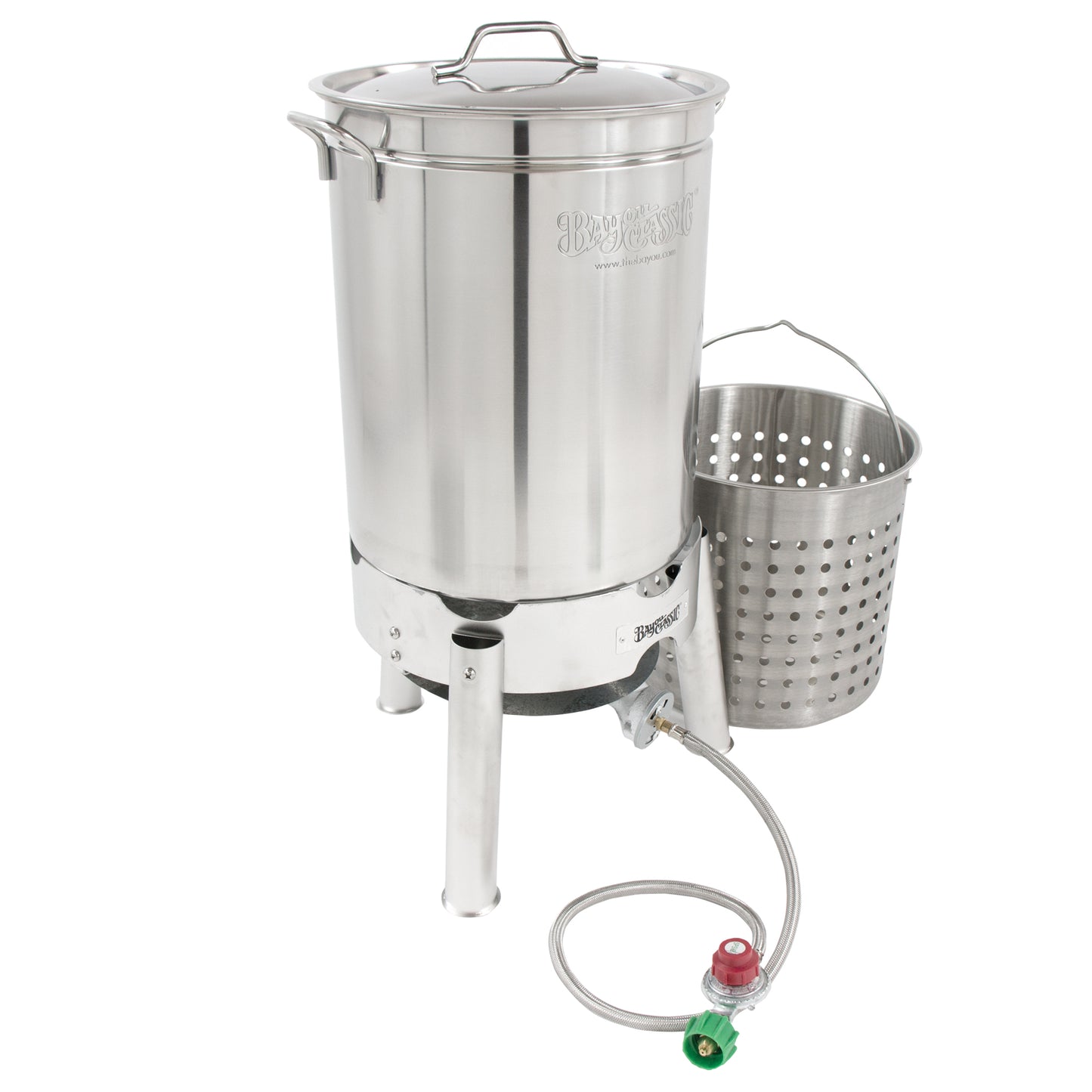 44-qt Stainless Stockpot with Basket and Stainless Cooker