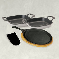 Single Fajita Pan Set, Weathered Gray
