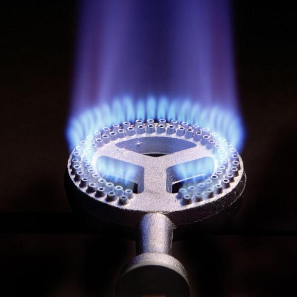 BG12 Cast Iron Burner with blue flame