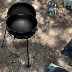 Cast Iron Jambalaya Kettle with Lid and Stand