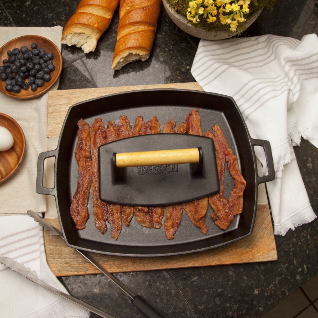 Cast Iron Grill Pan and Press