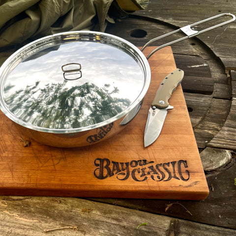 Stainless Steel Camp Skillet and Lid